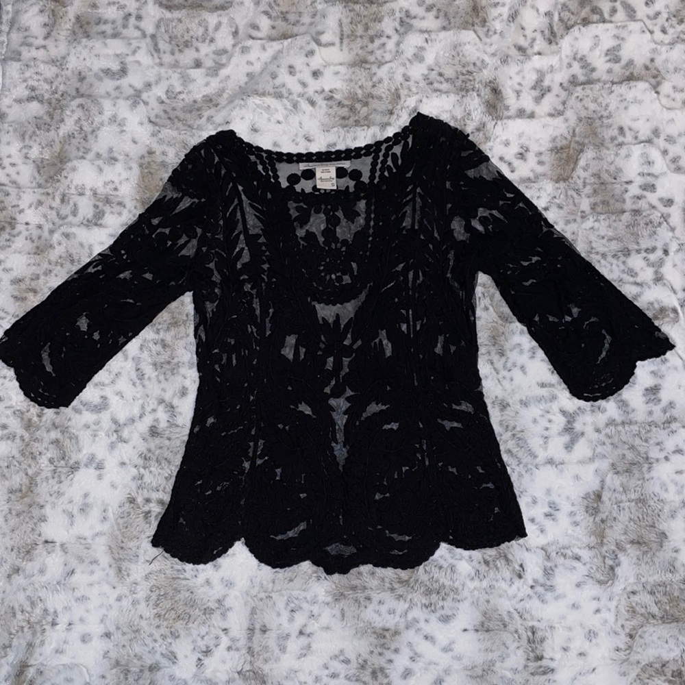 American Ragcie Black Lace Blouse